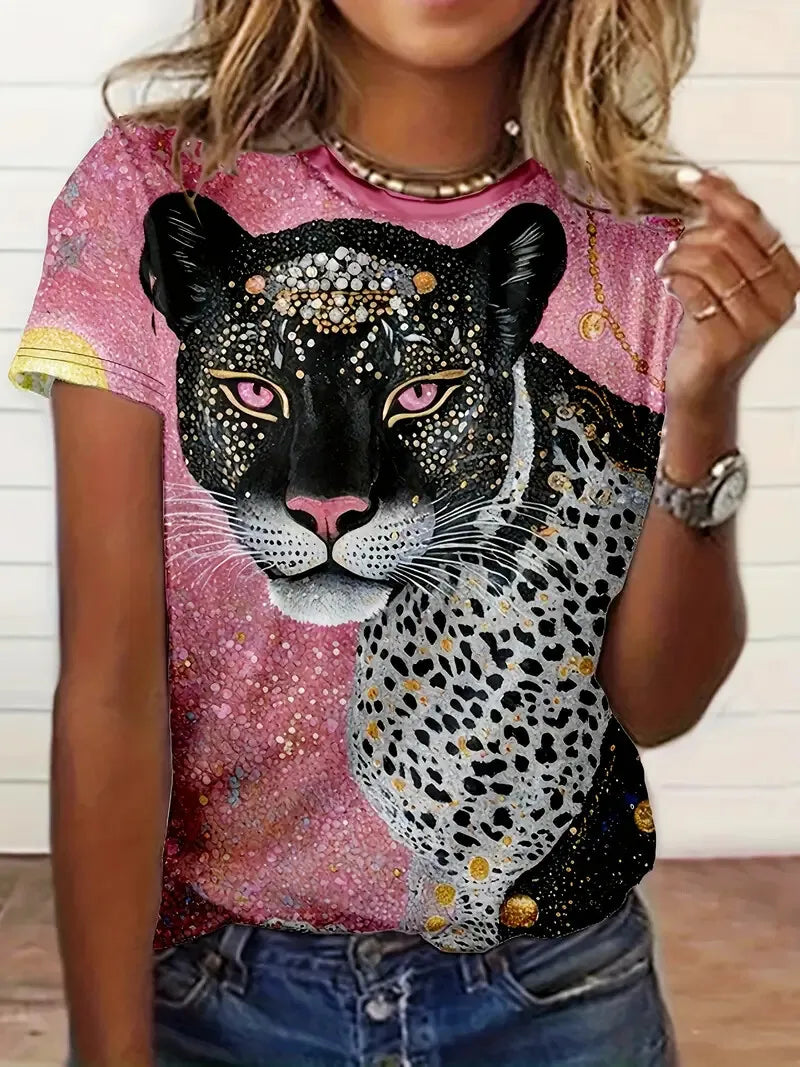 Summer Leopard 3D Print T-shirt