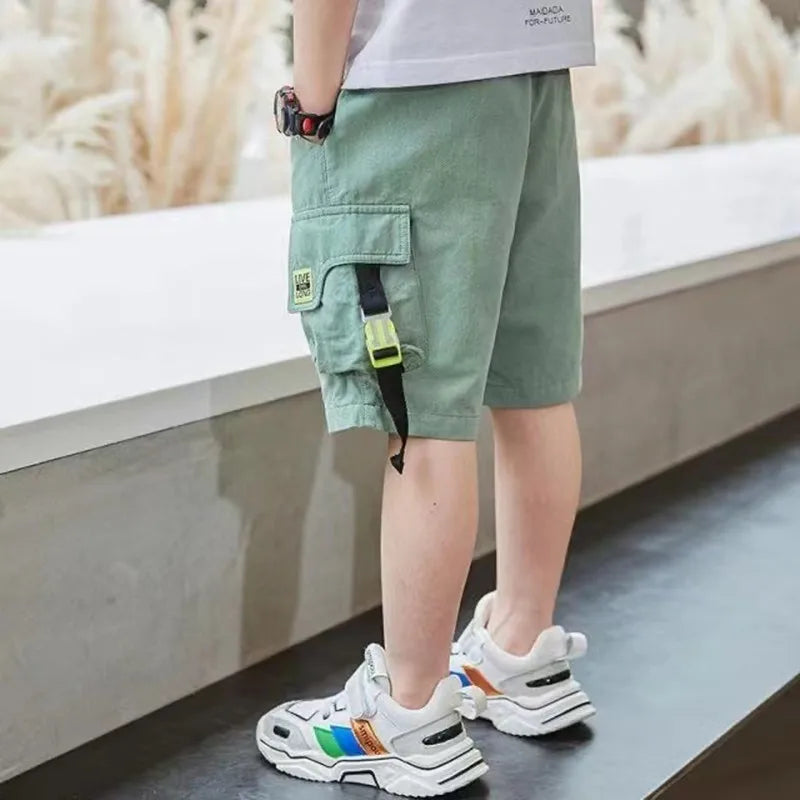 Boys Thin Cotton Split Summer Pants