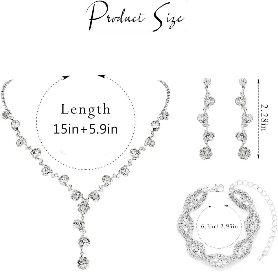 Rhinestone Jewelry Set for Women