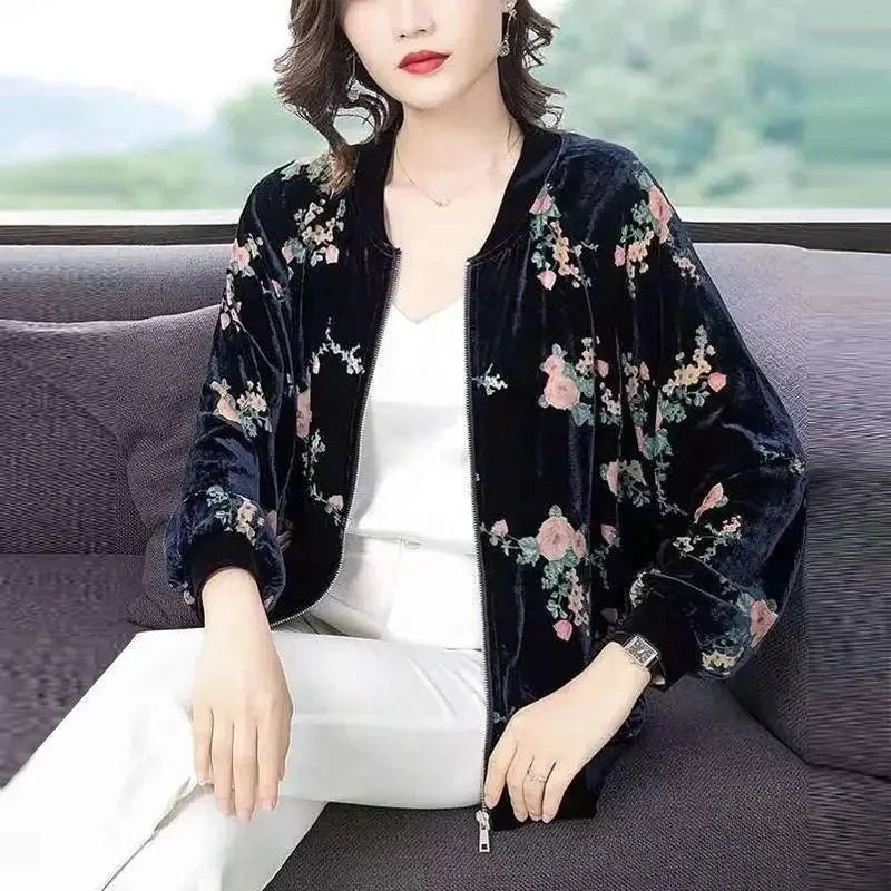 Women’s Trendy Loose-Fit Baseball Jacket