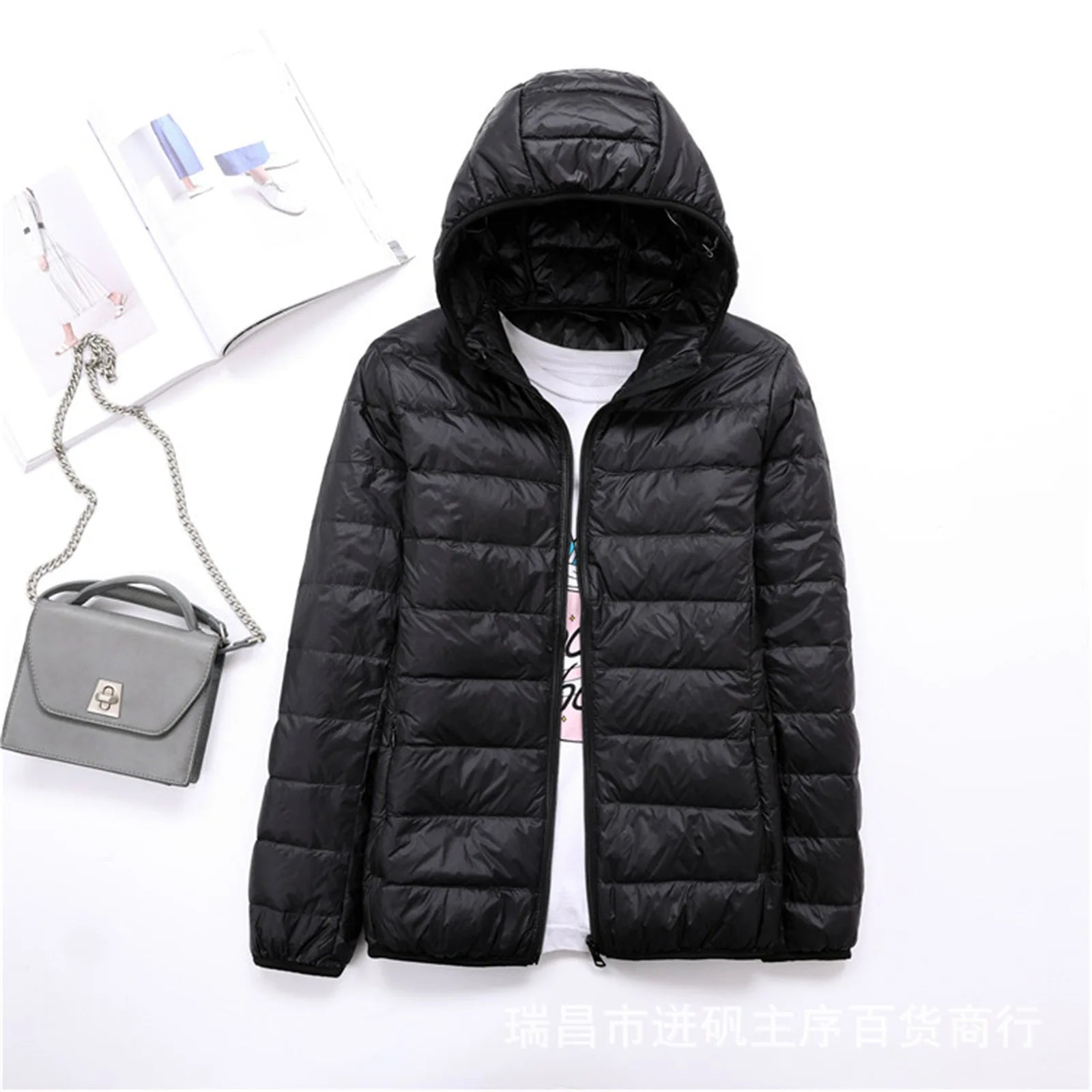 Women's Hooded Zipper Cotton Jacket
