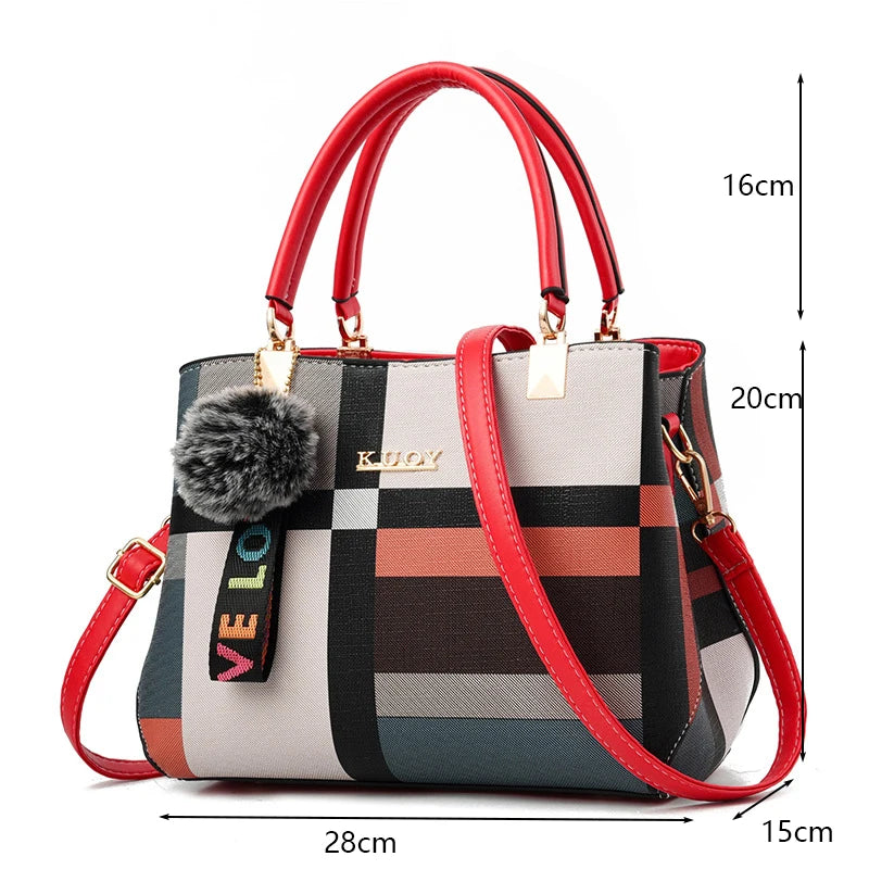 PU Leather Luxury Crossbody Tote Bag