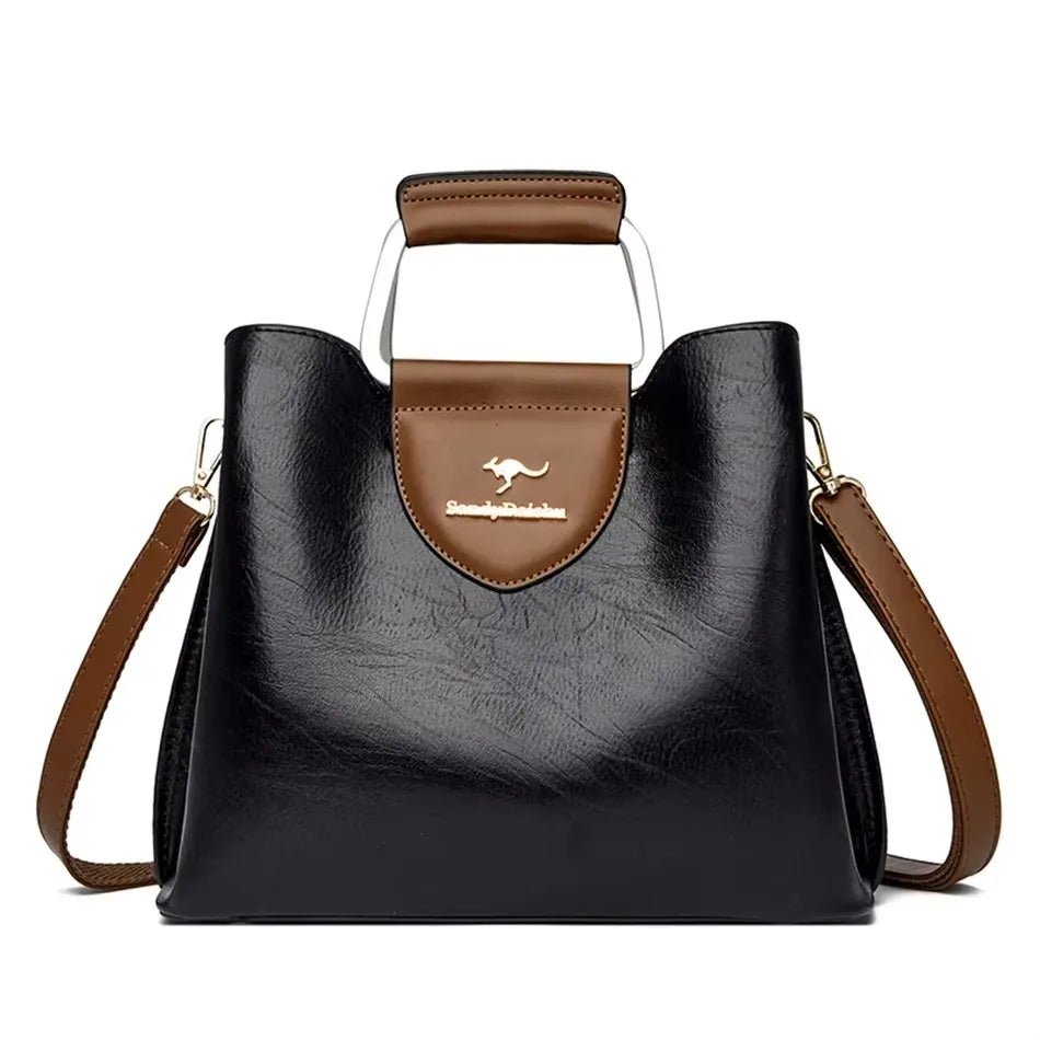 Luxury Print Leather Women’s Shoulder Bag