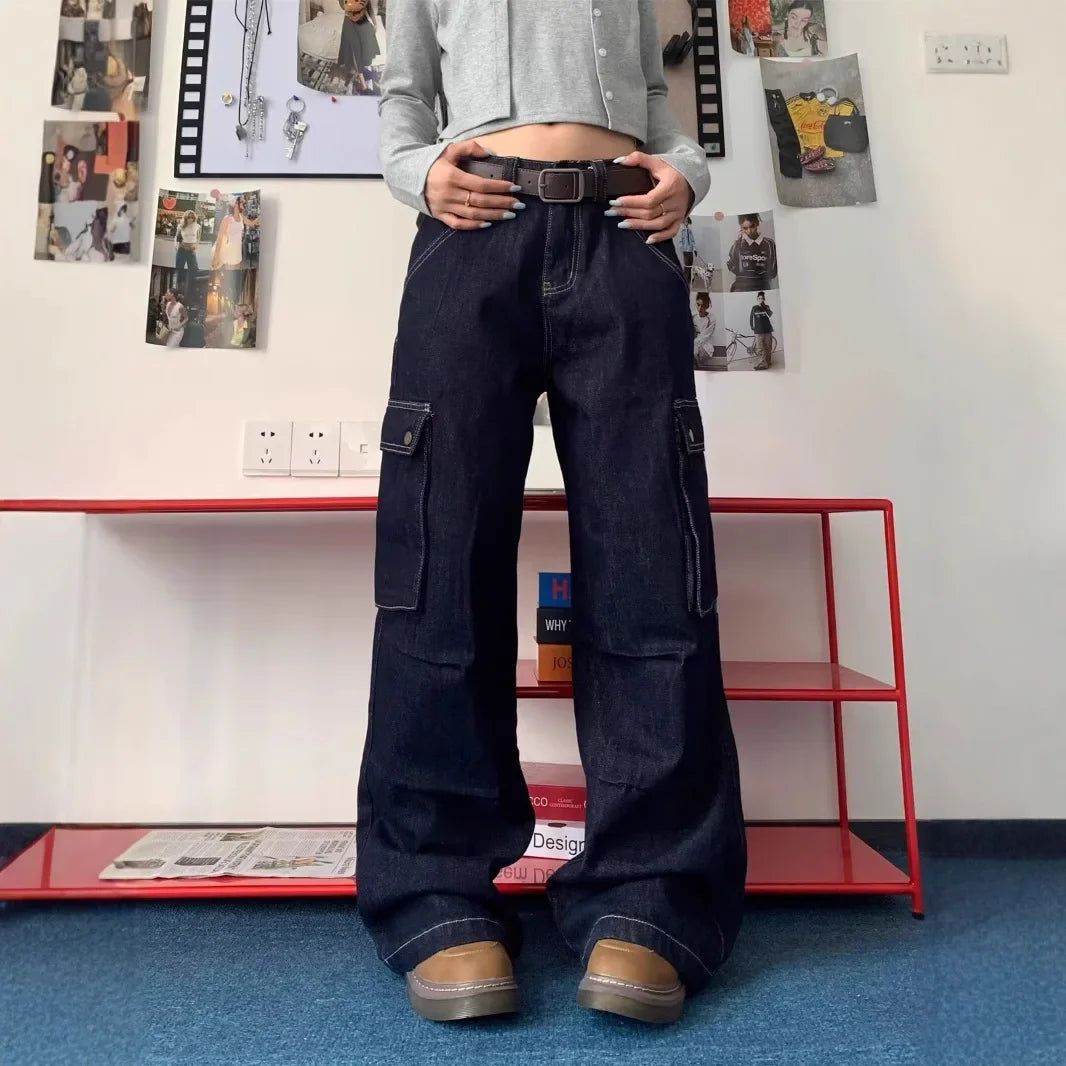 Casual Hip Hop Style Letter Print Men's Jeans Hong Kong Fashion High Street Trendy Long Pants Autumn New Arrival