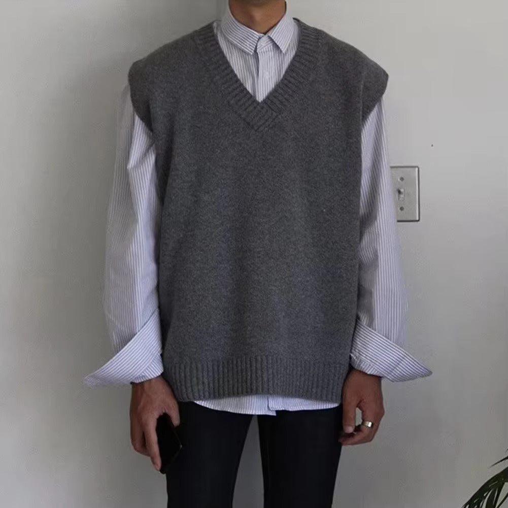 Men’s V-Neck Knitted Sweater Vest
