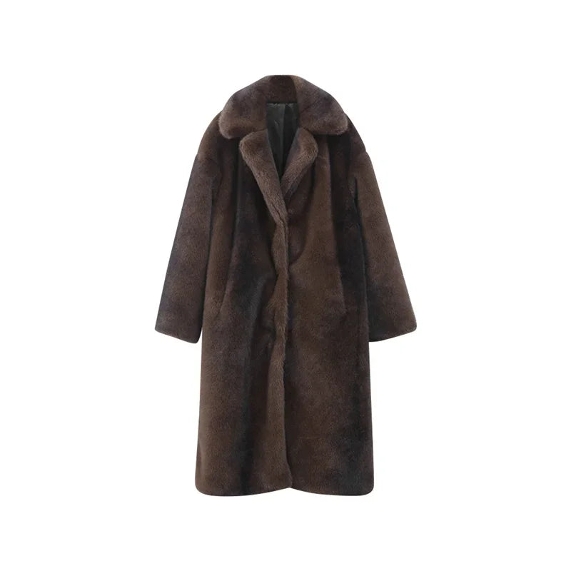 Winter Warm Thick Women Faux Fur Coats