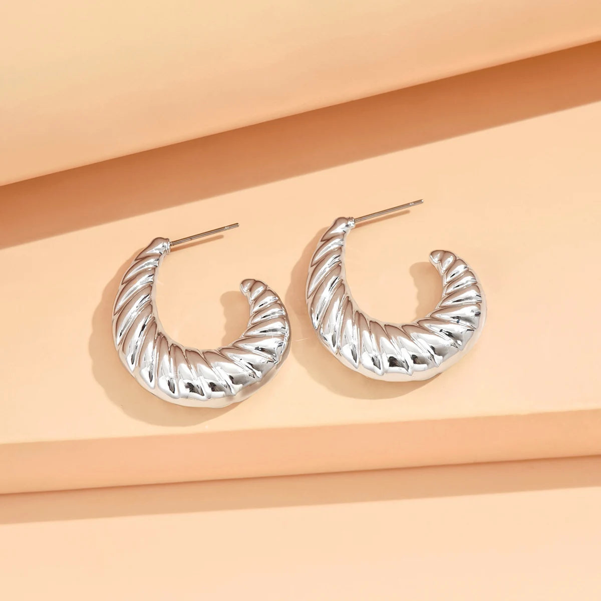 Geometric Irregular Metallic Earrings