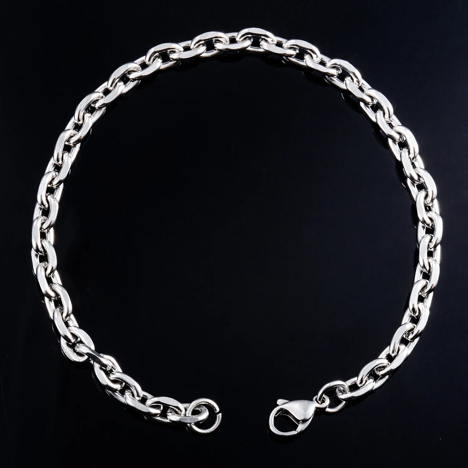 Stainless Steel O Shape Link Chain Bracelet