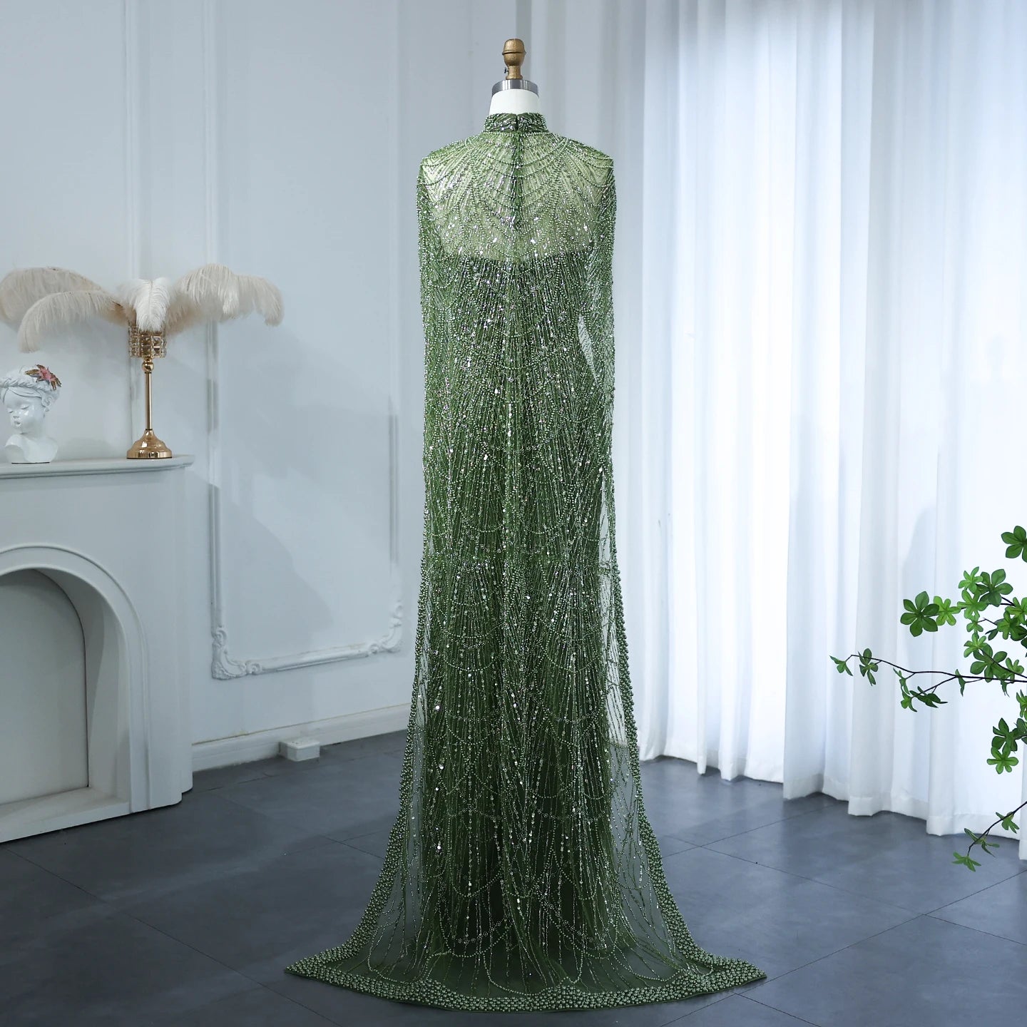 Sharon Said Luxury Pearls Dubai Champagne Evening Dresses