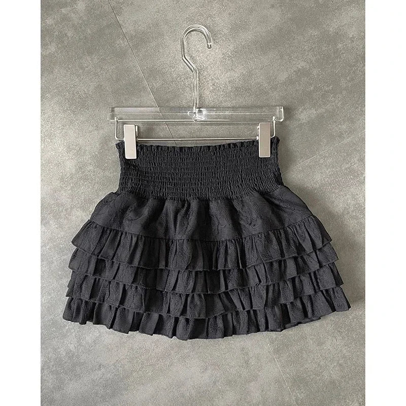 Women’s High-Waist Ruffled A-Line Mini Skirt