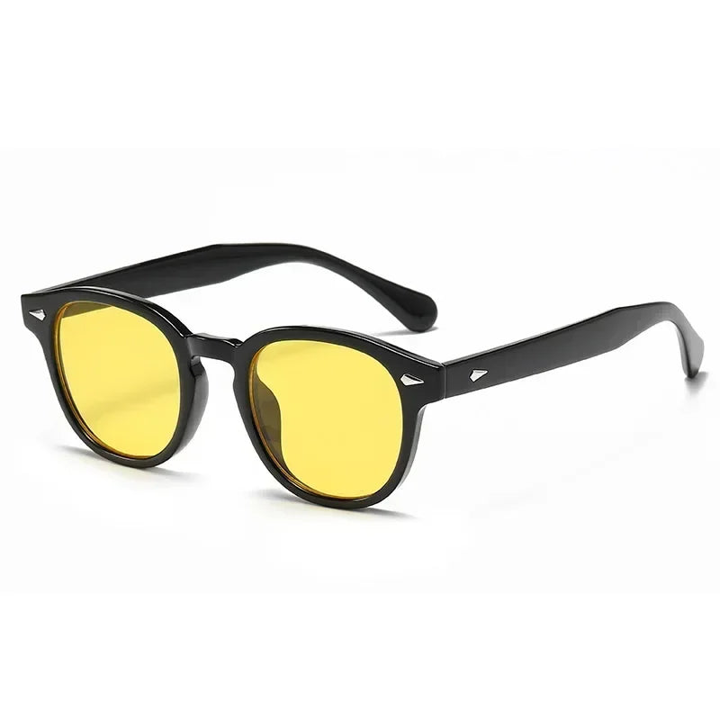 JNPCXI Retro Round Rivet Sunglasses UV400