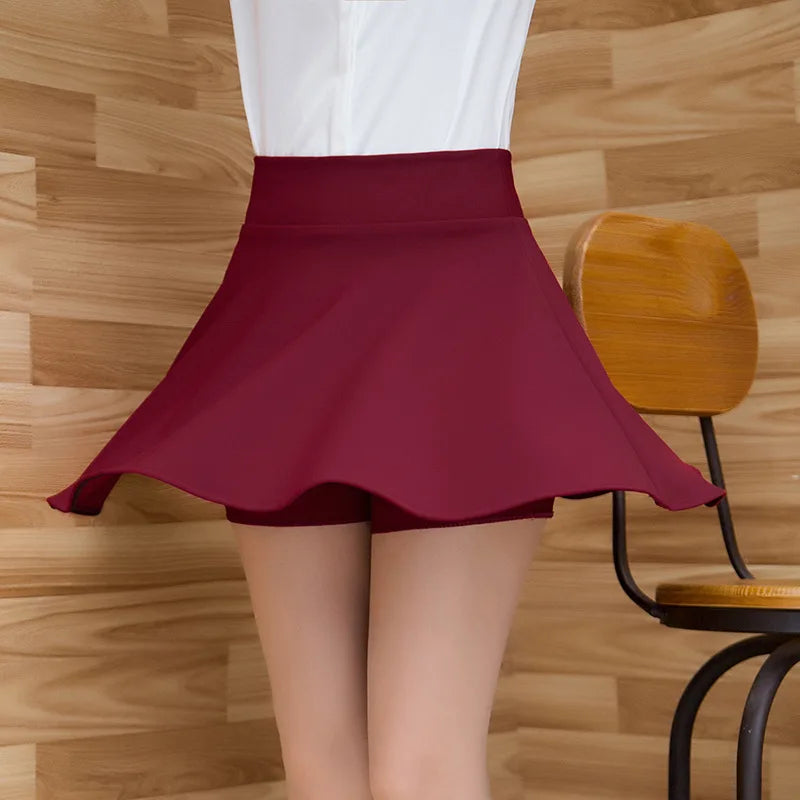Women’s Plus Size Stretchy Flared Skater Skirt