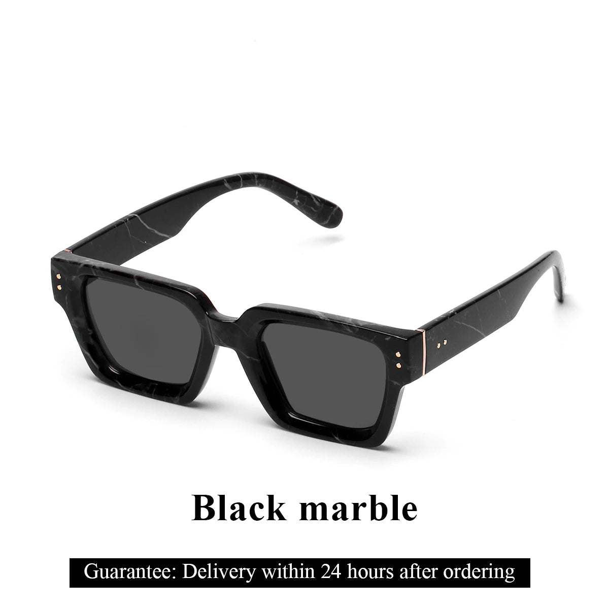 Ruiao Retro Black Luxury Sunglasses 2024