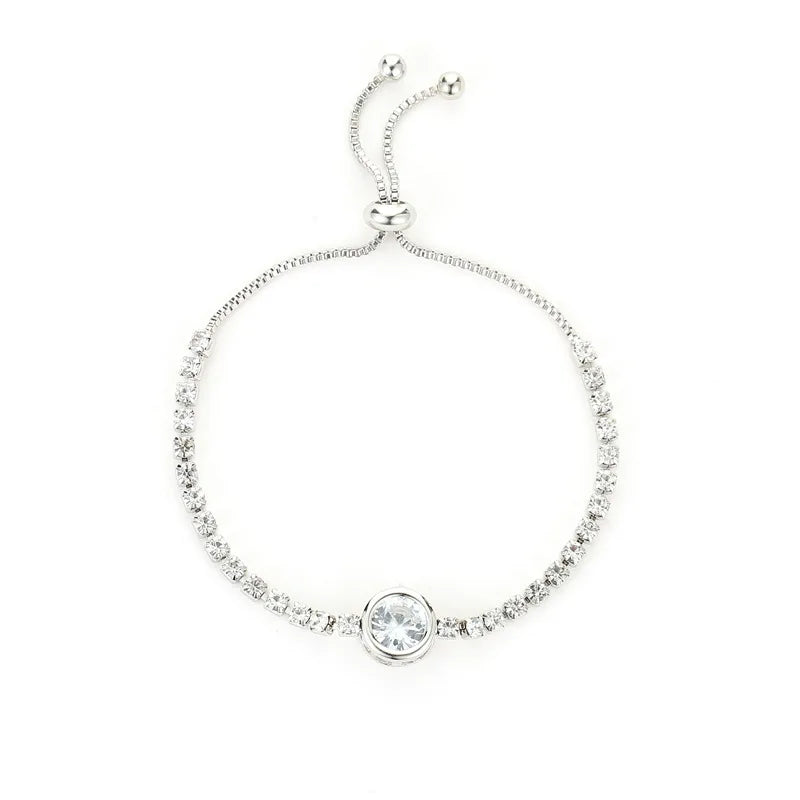 Luxury AAA Zircon Opal Clover Adjustable Bracelet