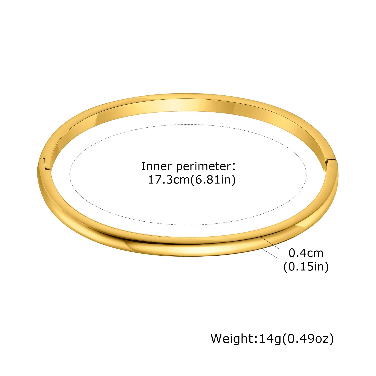 18K Gold Plated Stainless Steel Openable Bracelets