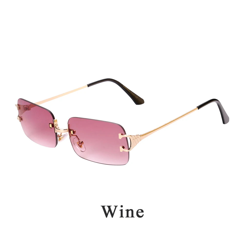 Ruiao 2025 Rimless Square UV400 Sunglasses