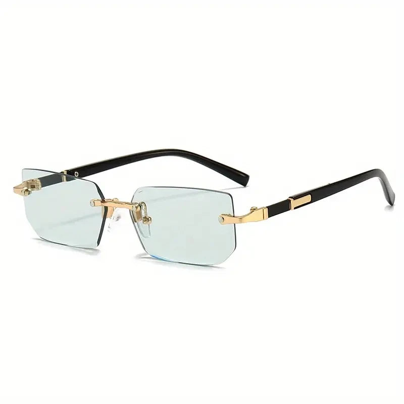 Rimless Rectangle Sunglasses for Men & Women