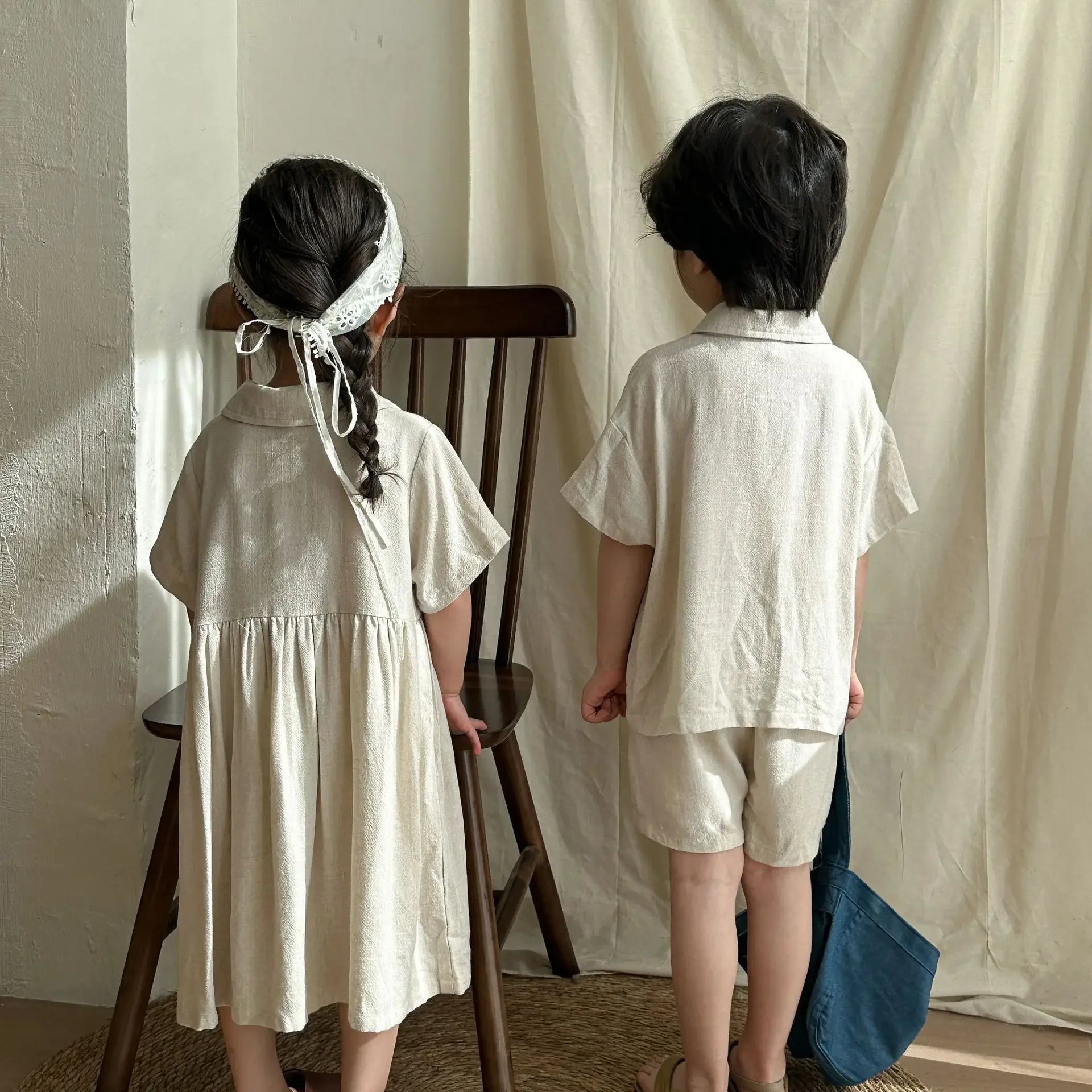 Children's Linen Shirt & Shorts Set