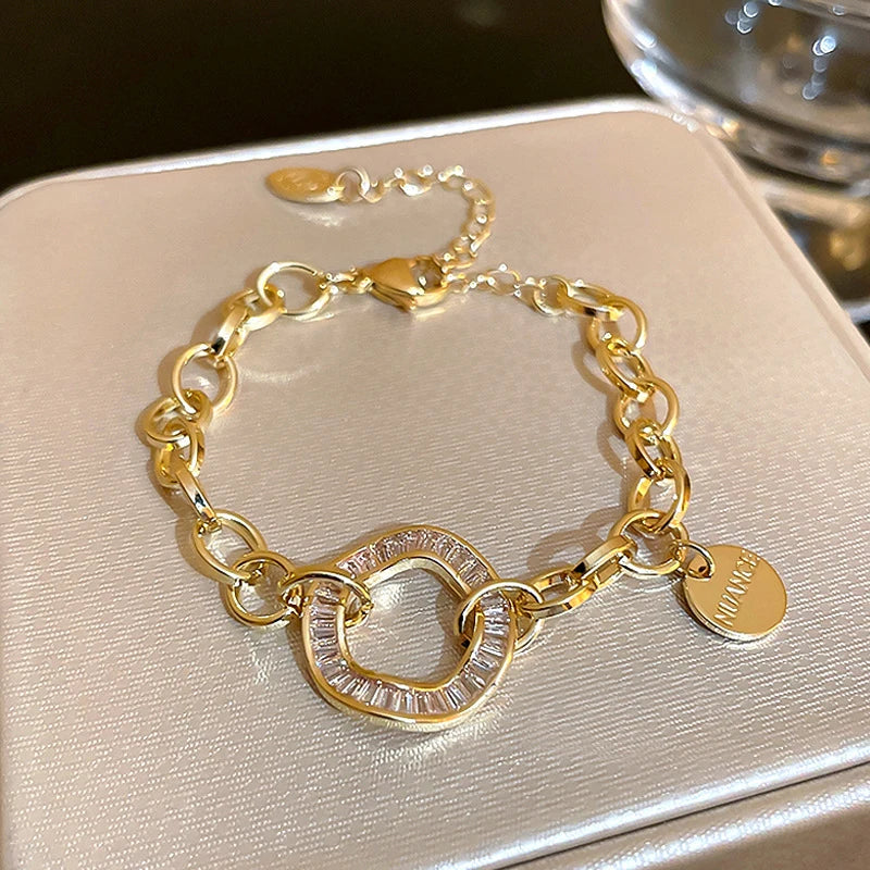 Luxury AAA Zircon Opal Clover Adjustable Bracelet