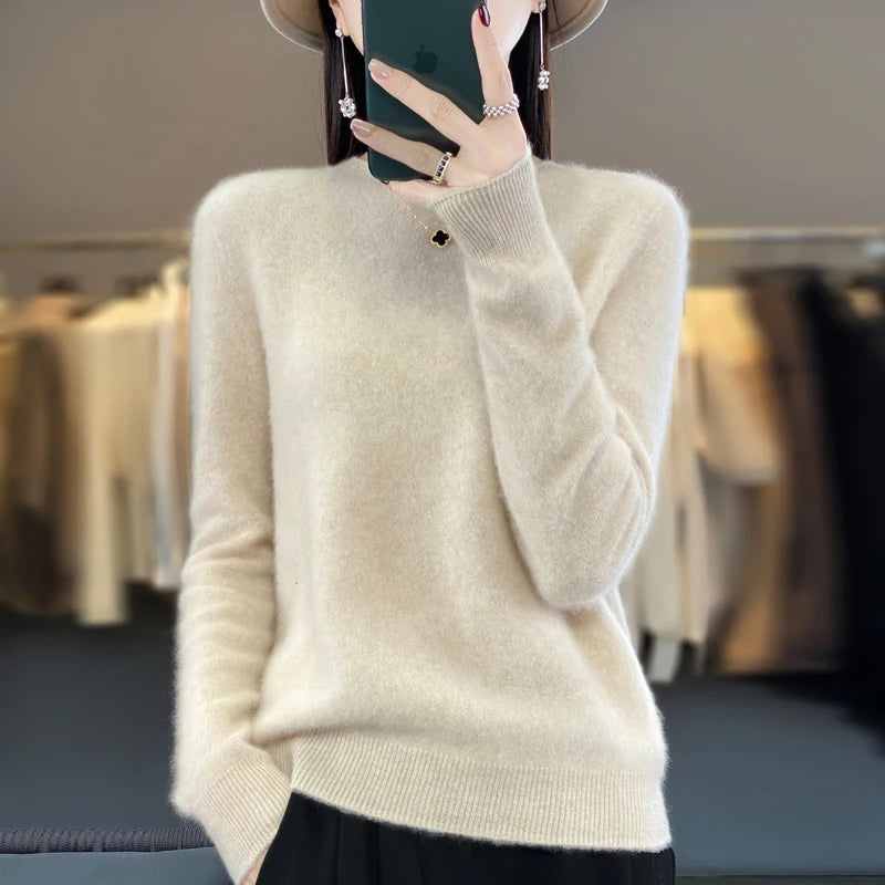 100% Merino Wool Cashmere Sweater for Women