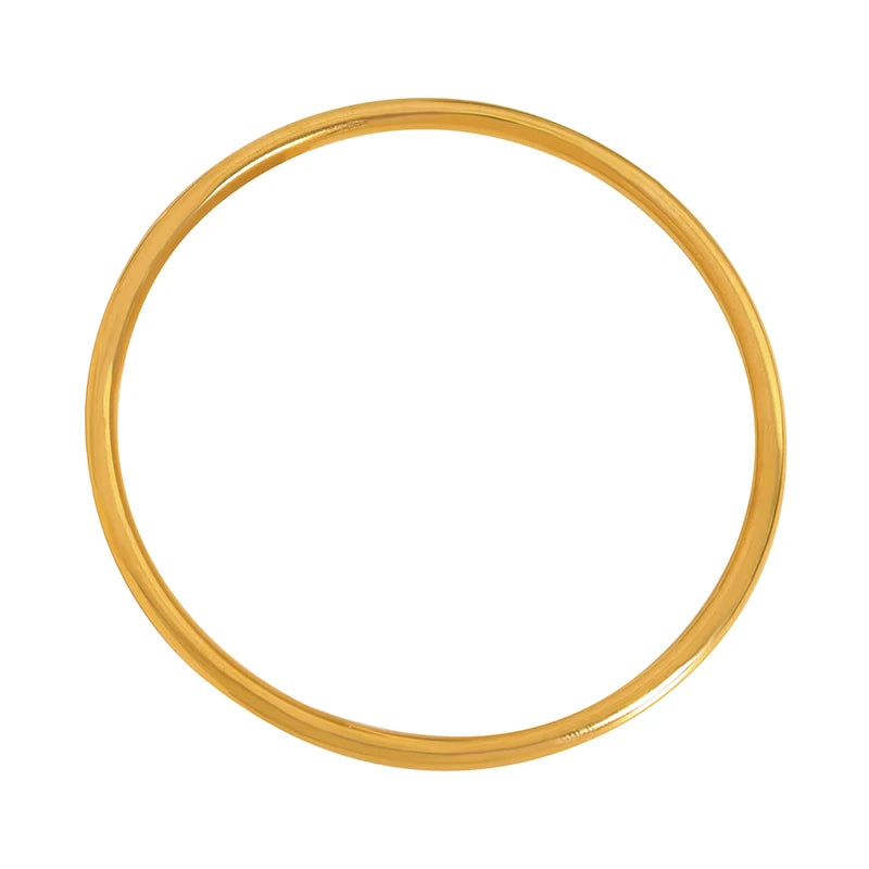 Stainless Steel Gold Round Minimalist Bracelet