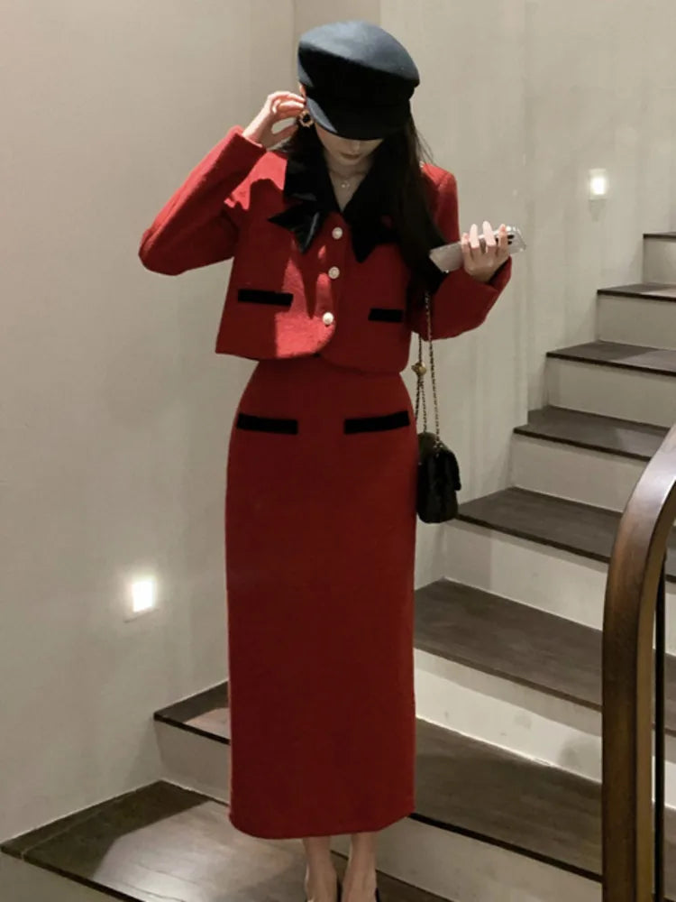 Winter Outfit Women 2024 New Elegant Lady Thickened