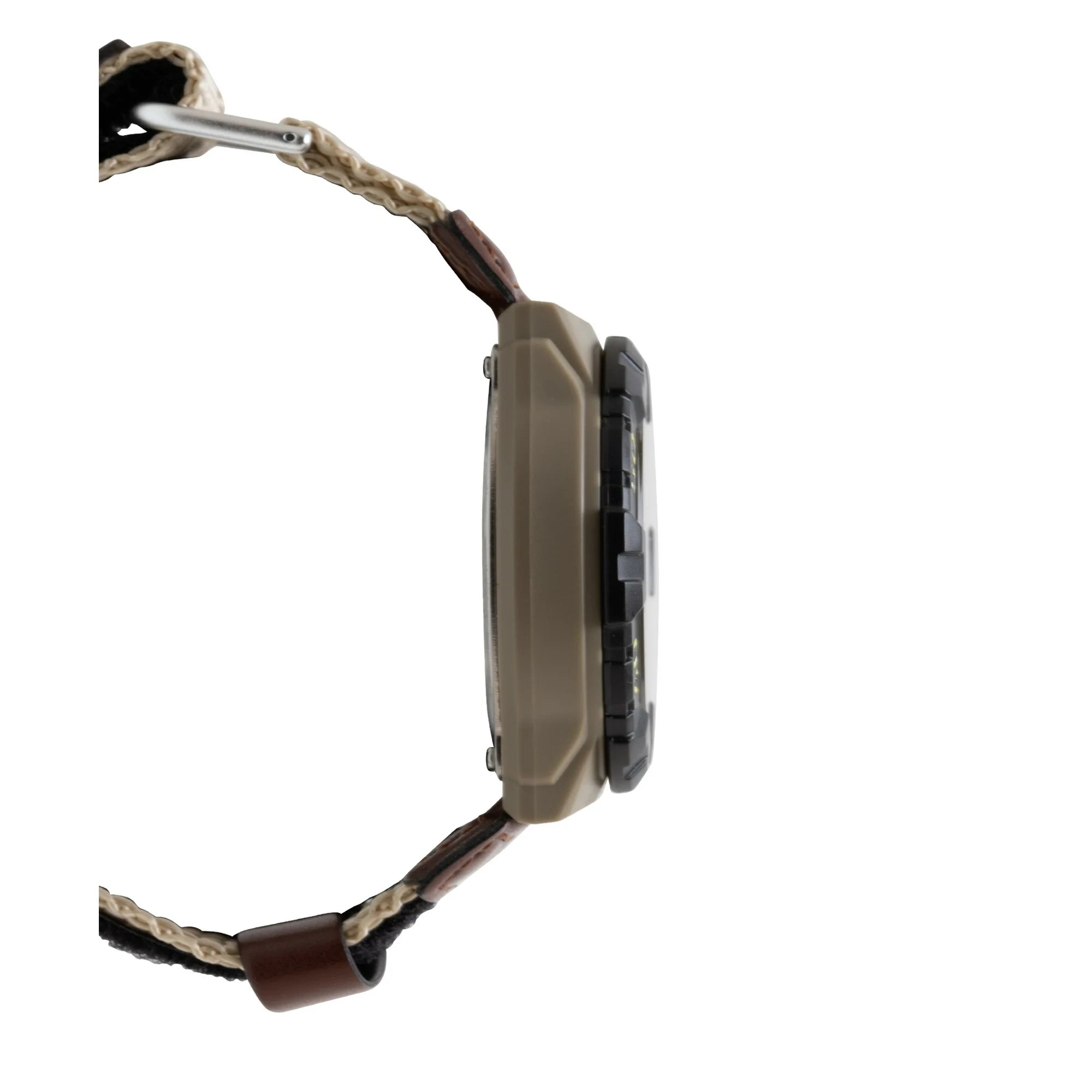 Casio Men's Large Dial Analog Sport Watch with Khaki Nylon Strap