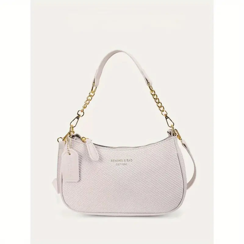 Women Plain Color PU Shoulder Bag