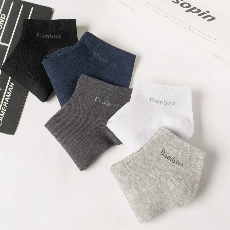 Men’s Bamboo Fiber Ankle Socks – 10 Pairs