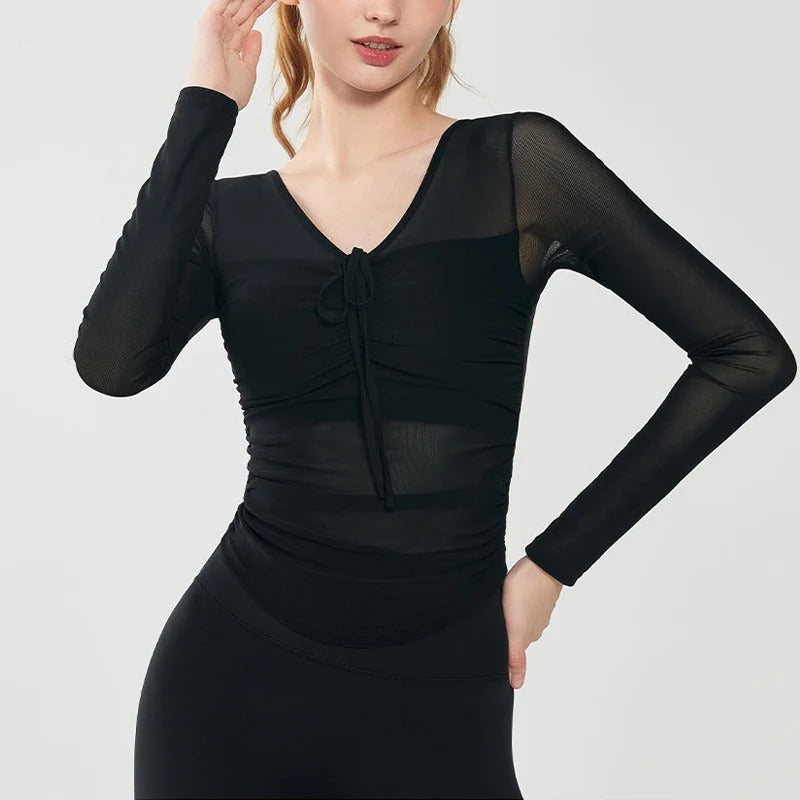 Women’s Long Sleeve Padded Yoga Top