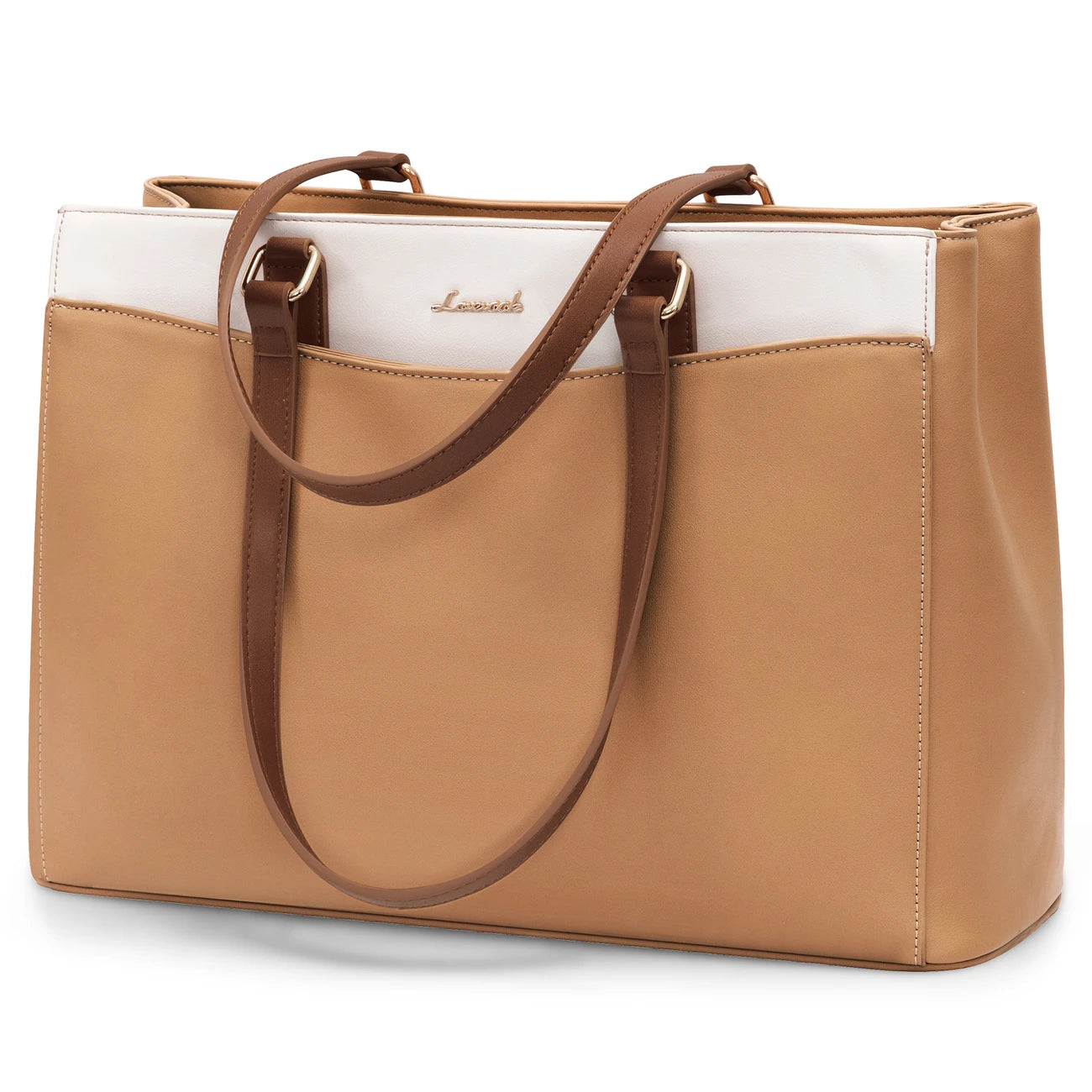 women Business Laptop Purse Office Handbag Professional Briefcase, 15.6 Inch, Brown