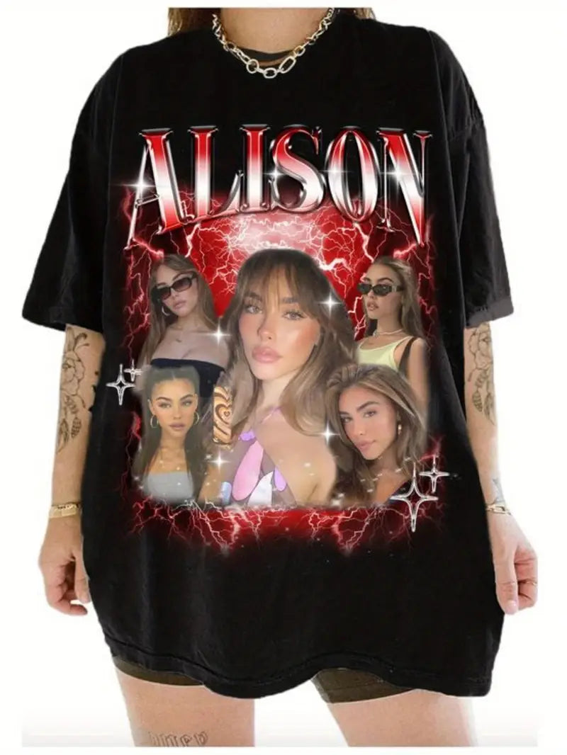 Short Sleeve Crew Neck Casual Top For Spring & Summer