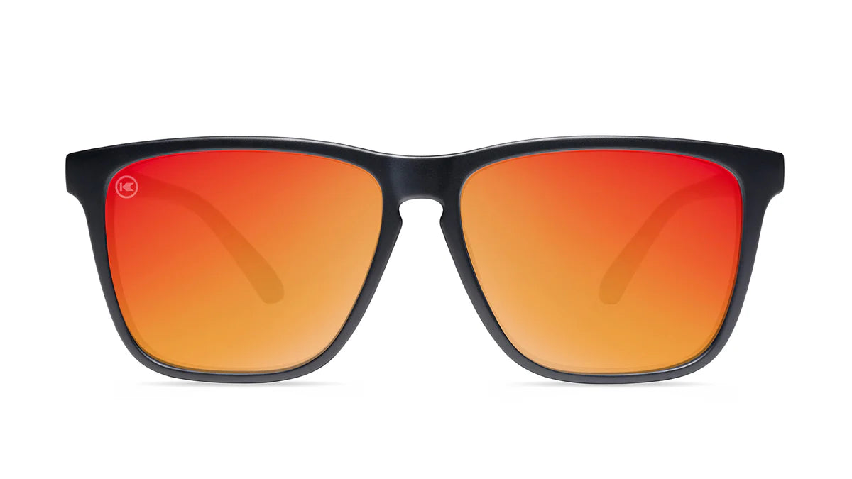 Men Matte Black / Red Sunset Fast Lanes Sunglass