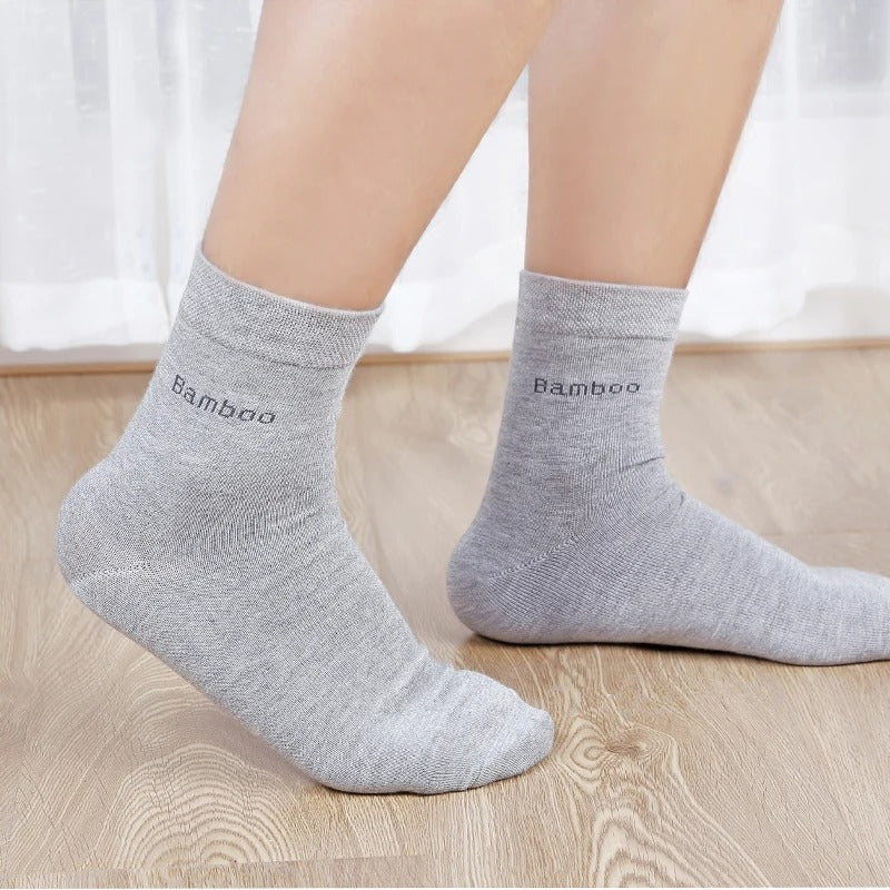 Men’s Bamboo Fiber Crew Socks – 10 Pairs