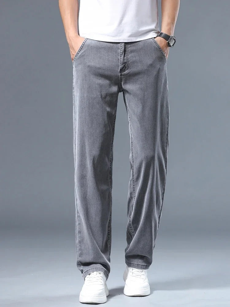 Men’s Summer Thin Loose Straight Jeans