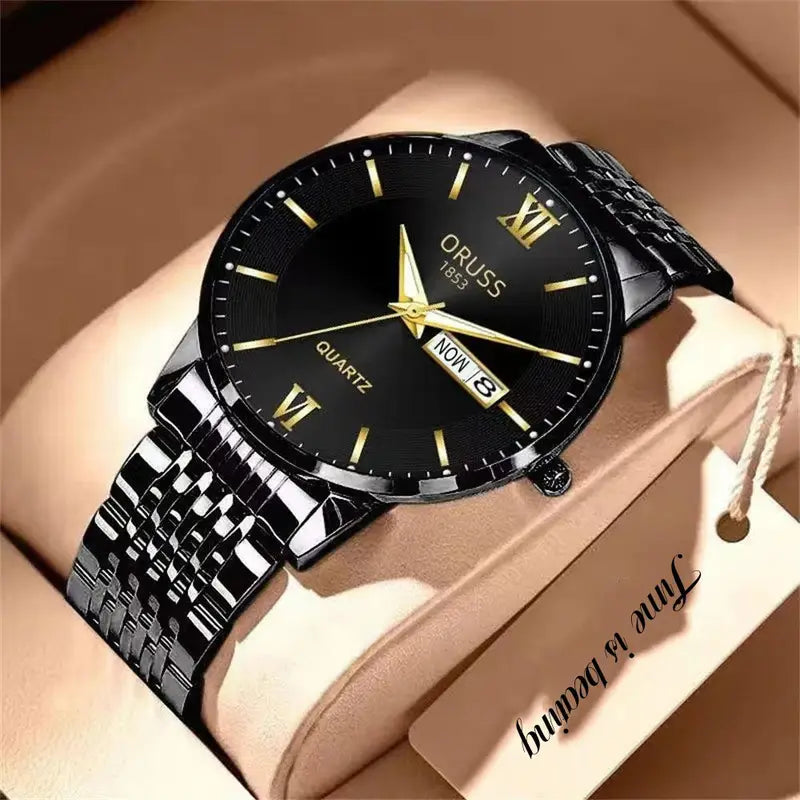 Men's Fashion Calendar Timepiece Steel Watch