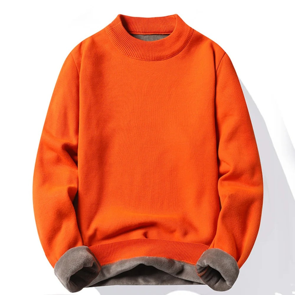 Men's Slim Fit Double Collar Turtleneck Sweater