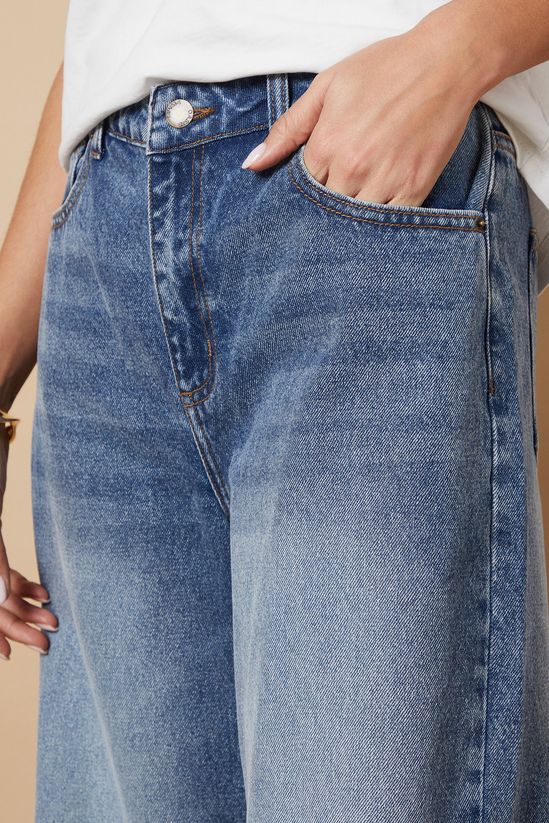 Denim Straight Leg Jean With Rips