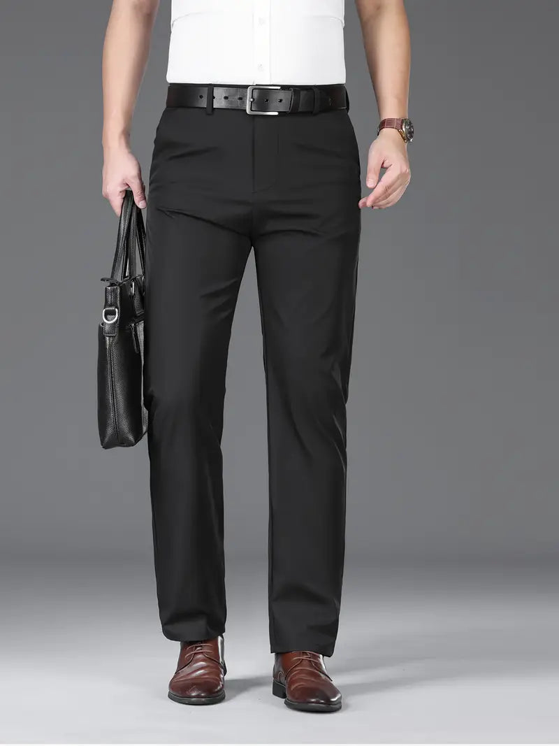 Men'S Business Casual Straight-Leg Pants for Summer