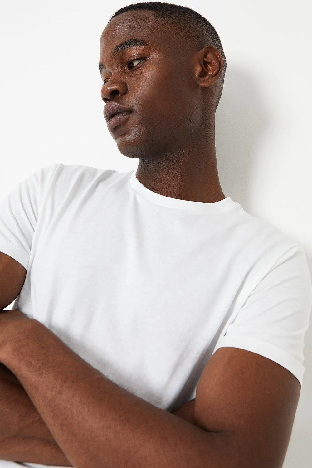 White Plain Crew Neck T-Shirt