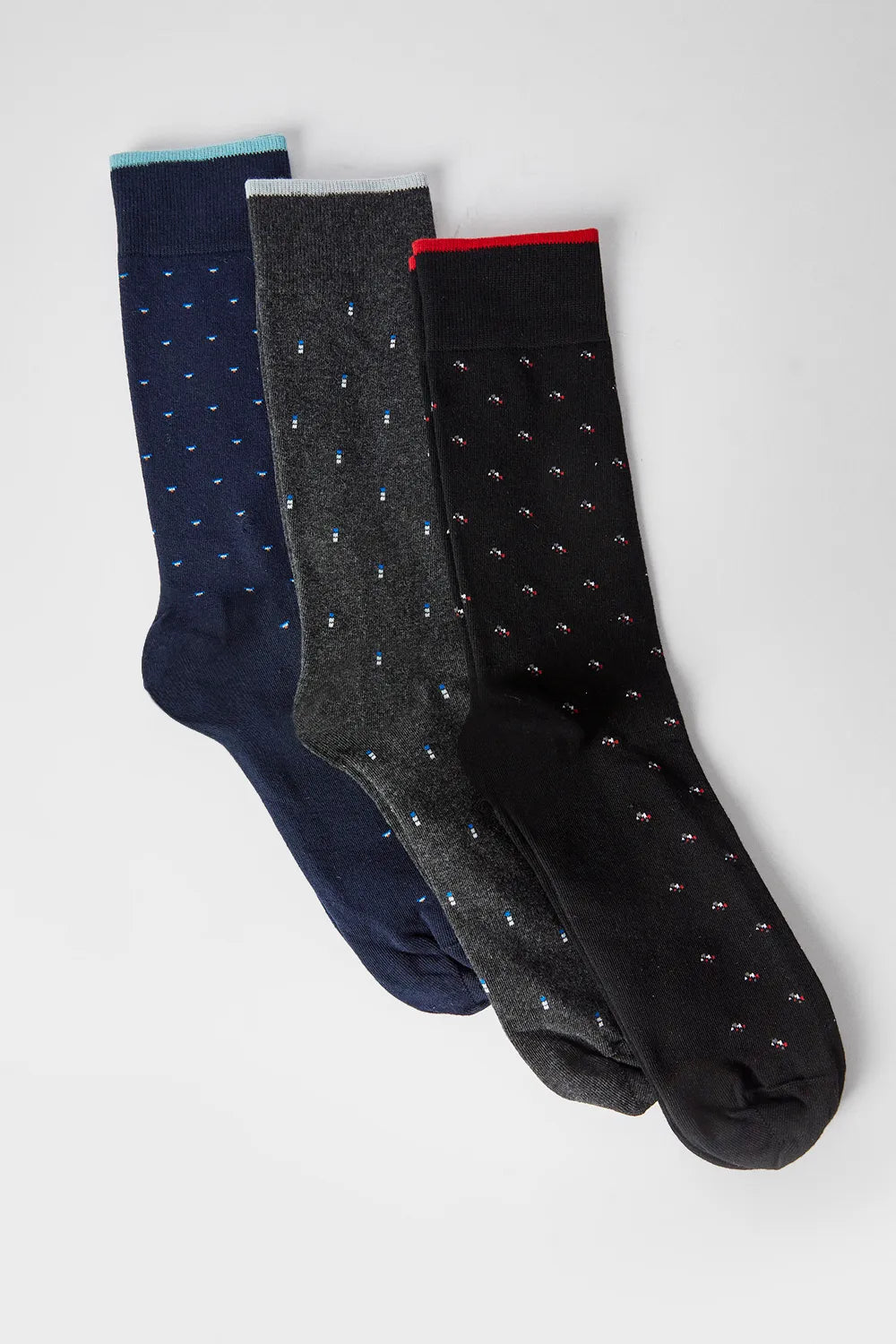 Navy 3 Pack Smart Geo Socks