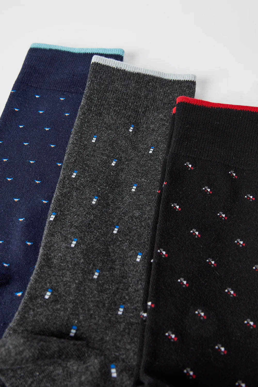 Navy 3 Pack Smart Geo Socks