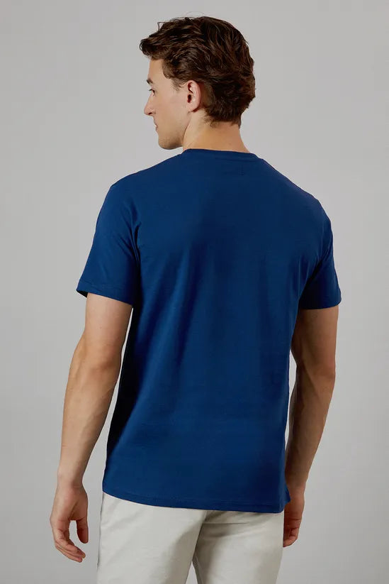 Royal Blue Plain Crew Neck T-shirt