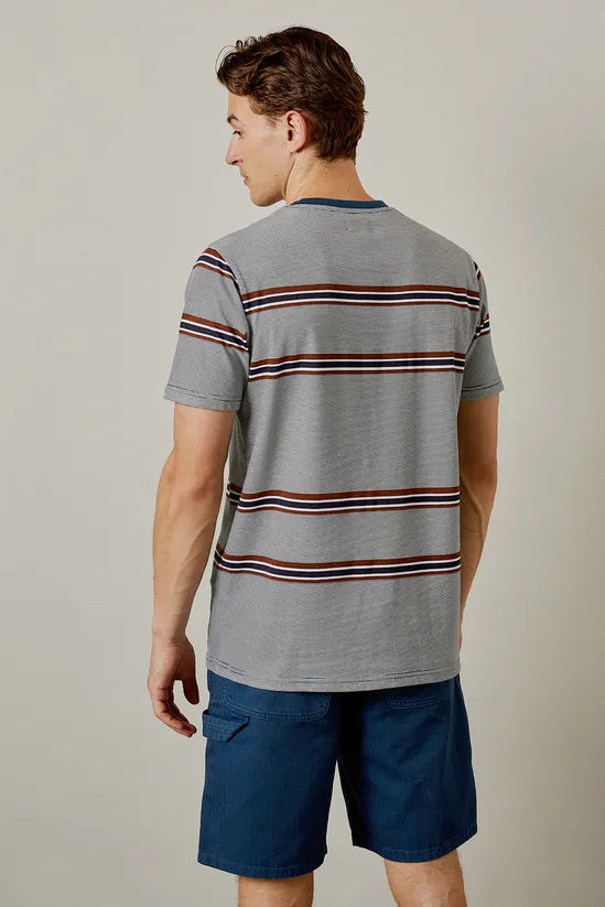 Navy Triple Stripe T-shirt