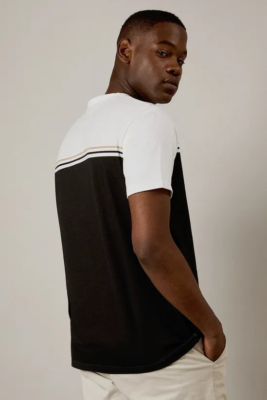 Black Colourblock T-shirt