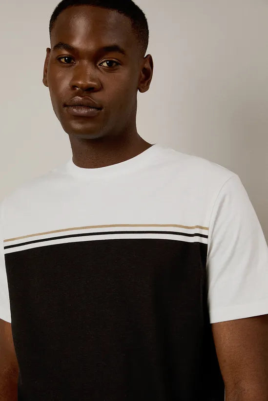 Black Colourblock T-shirt