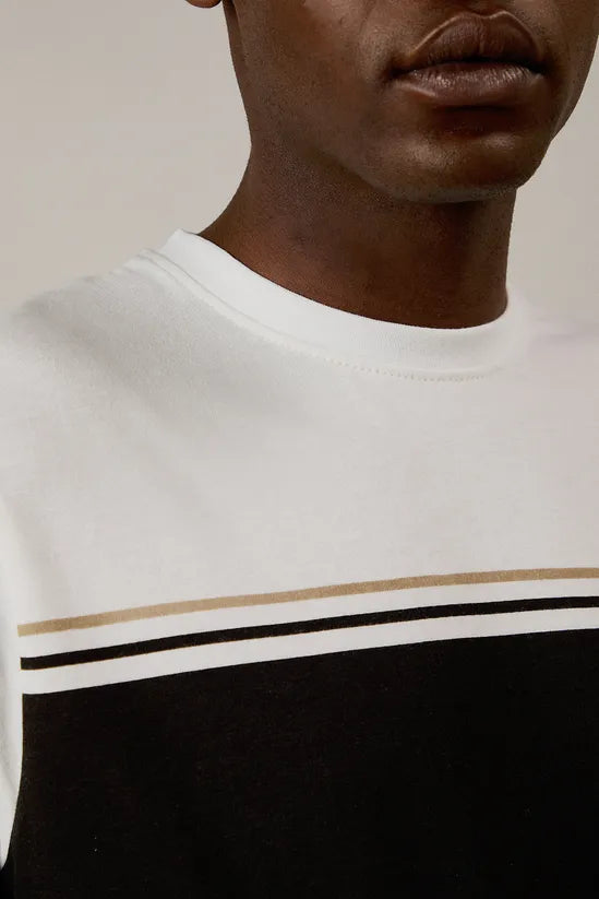 Black Colourblock T-shirt