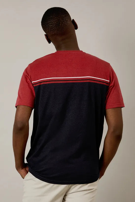 Red Colourblock T-shirt
