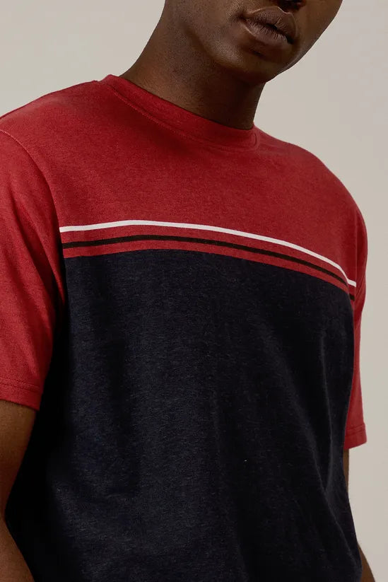 Red Colourblock T-shirt