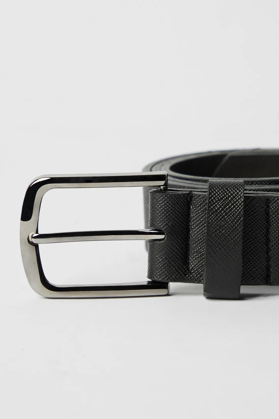 Black Textured Belt